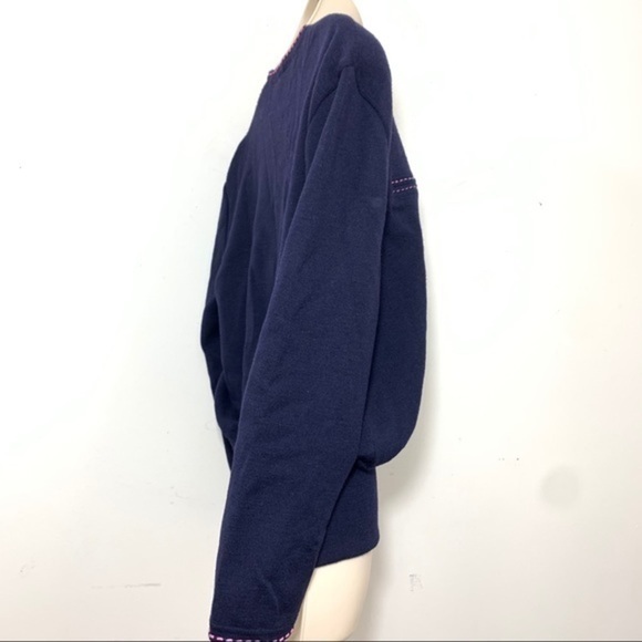 Laurel By Escada Cardigan Full Zip Sweater Blue - Picture 6 of 9